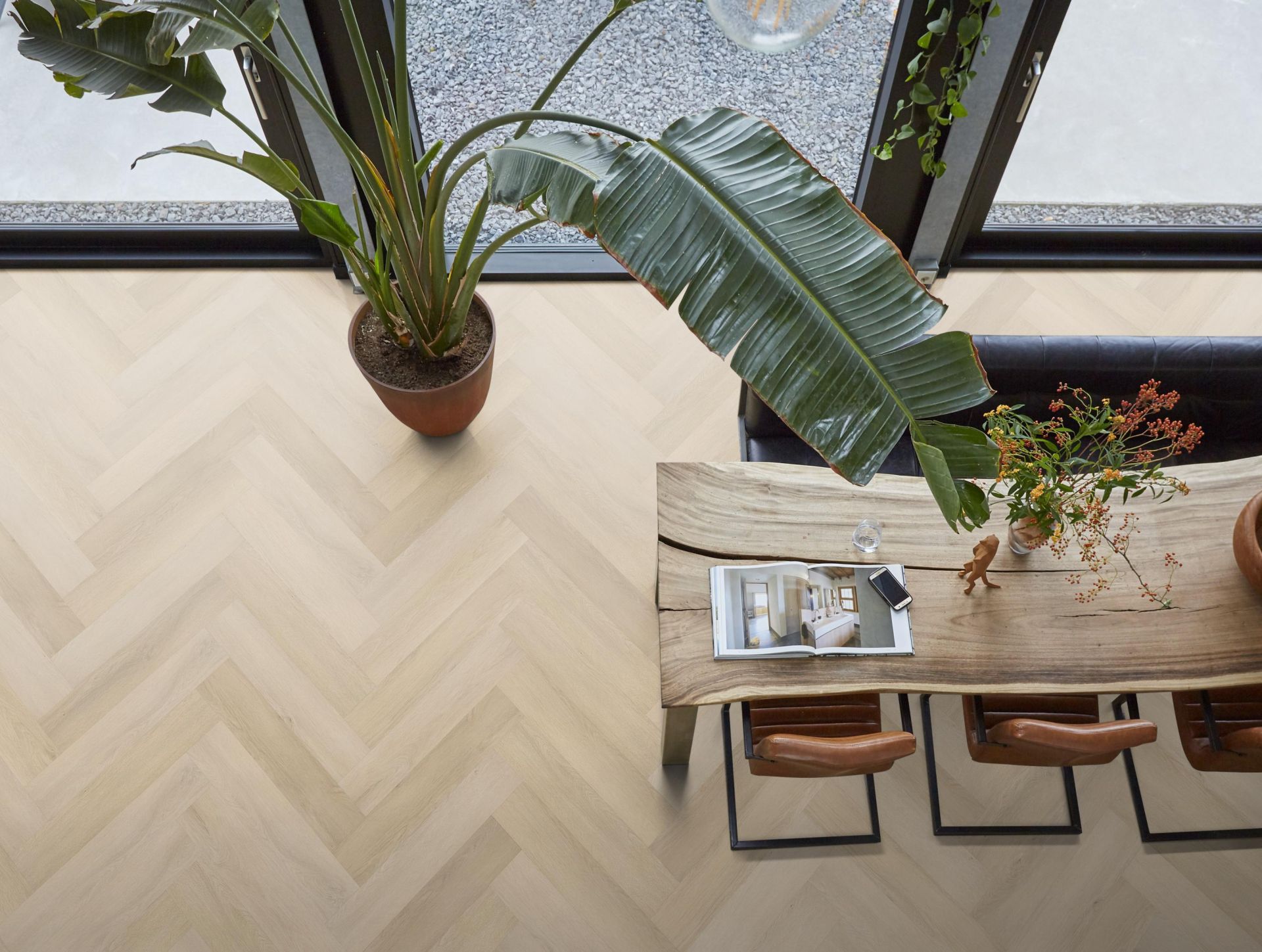 YUP XL Mayfair herringbone dryback natural - Afbeelding 3