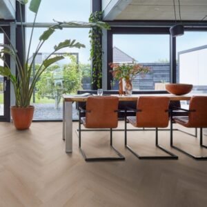 Alternative view of YUP Merton herringbone dryback dark oak